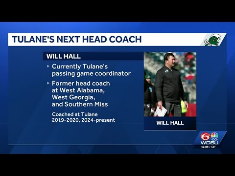 Tulane promotes assistant Will Hall to head coach