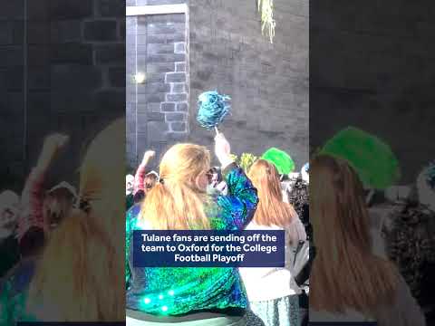 Tulane fans are sending off the team to Oxford for the College Football Playoff