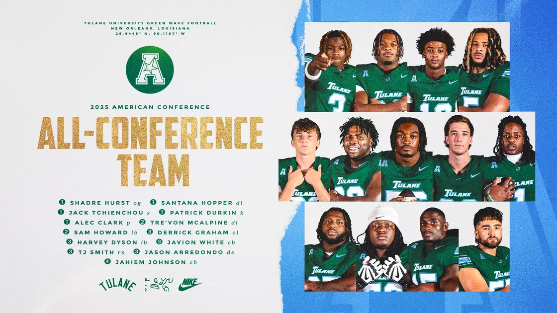 Football Places League-High 13 on American All-Conference Teams